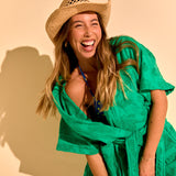 Green Cotton Beach & Bathrobe