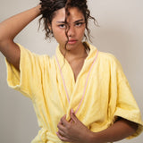 Robe - Yellow with Pink Piping