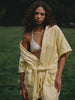 Robe - Yellow with Pink Piping