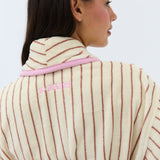 PRE-ORDER Winter Robe - Cream Stripe