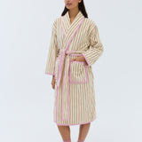 PRE-ORDER Winter Robe - Cream Stripe