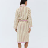 PRE-ORDER Winter Robe - Cream Stripe