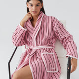 PRE-ORDER Winter Robe - Pink Stripe