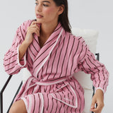 PRE-ORDER Winter Robe - Pink Stripe