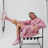 PRE-ORDER Winter Robe - Pink Stripe