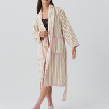 PRE-ORDER Winter Robe - Cream Stripe