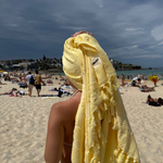 Large yellow beach towel