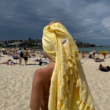 Large yellow beach towel